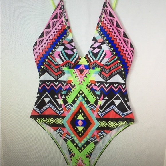 New Aztec print one piece swimsuit - Picture 1 of 3